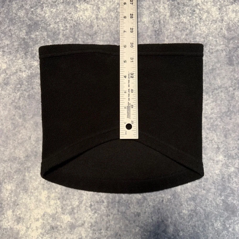 Nike Mens Fleece Neck Warmer Gaiter Black White Swoosh One Size